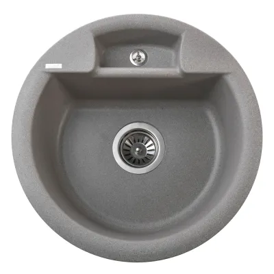 Гранітна мийка Globus Lux GURON 480 мм-А0005, сiрий камiнь